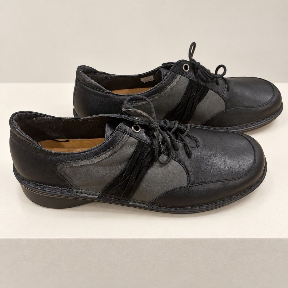 Naot Mezzo Oxford Comfort Work Casual Black Leather Lace Up Shoe Women's Size 10
